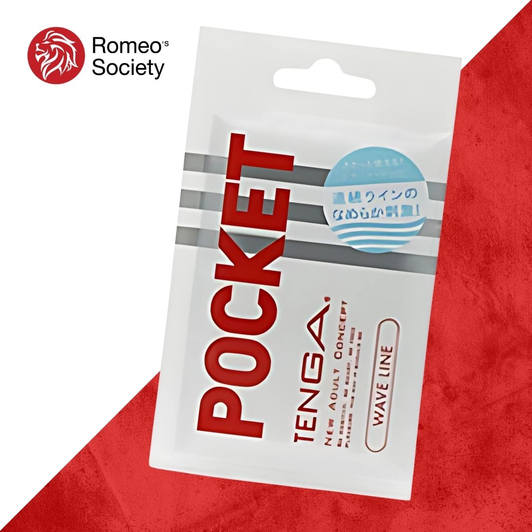 Tenga Pocket White Line Series White (สำหรับพกพา) / Pocket Tenga Wave Line (สำหรับพกพา สีขาว)