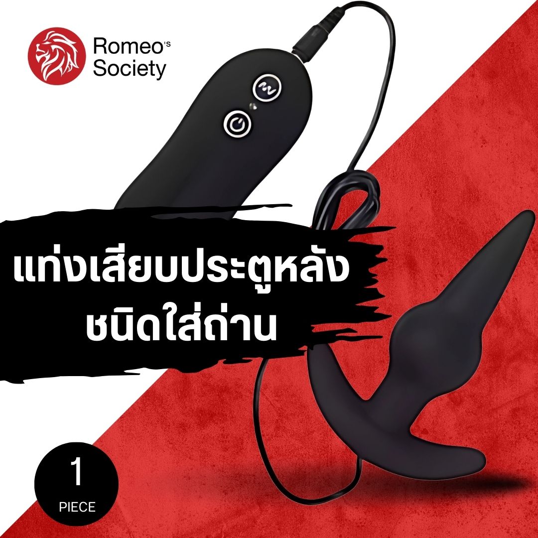 10 Mode Bulb Probe Anal Plug (รีโมทสั่นประตูหลัง ไม่รวมถ่าน AAA 2 ก้อน)